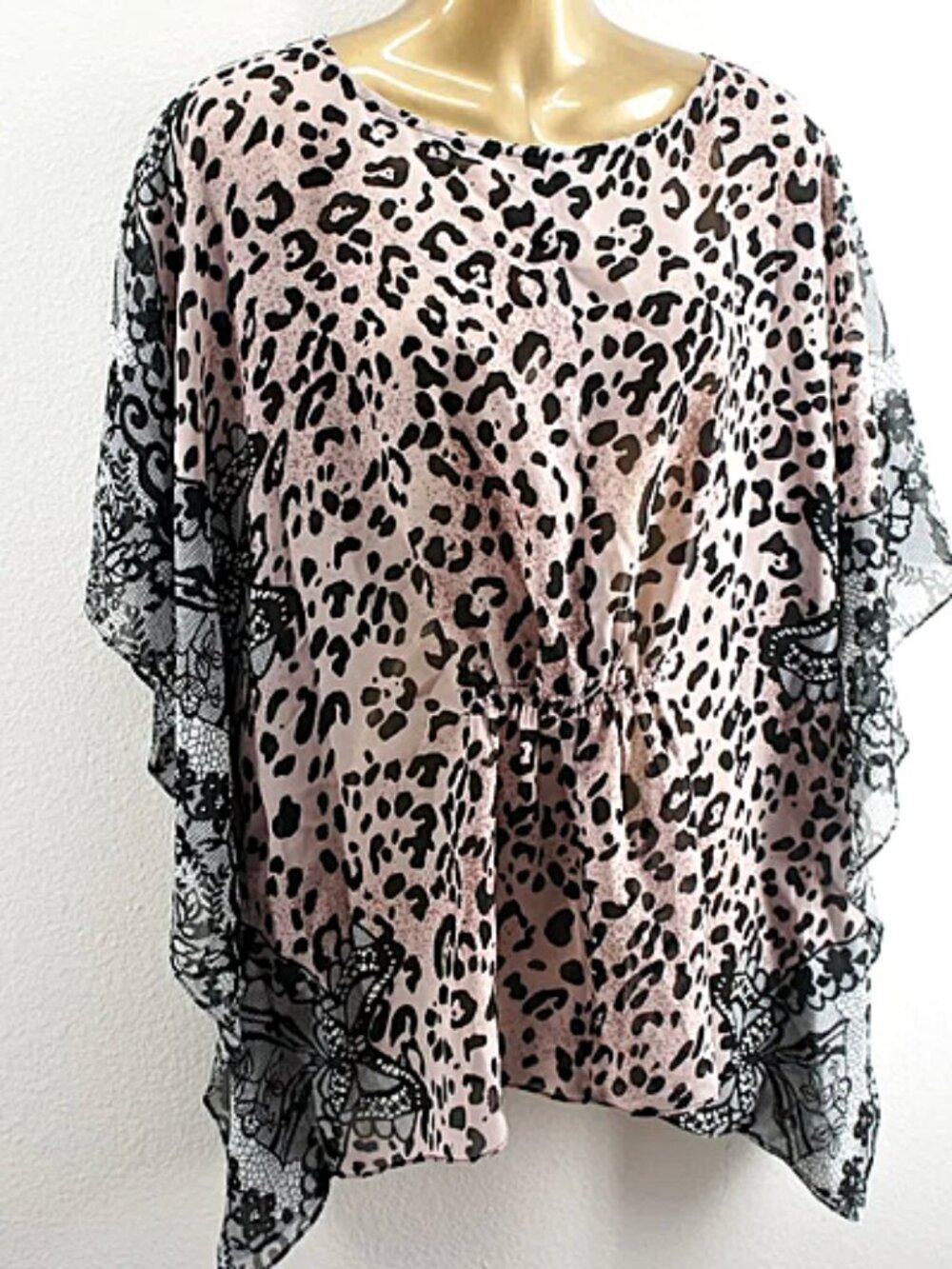 Alberto Makali Sheer Poncho Style Top size S